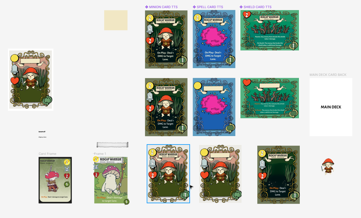 Card design iterations