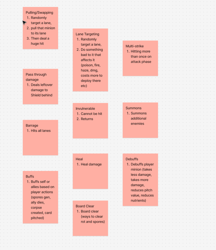 Enemy ability brainstorming